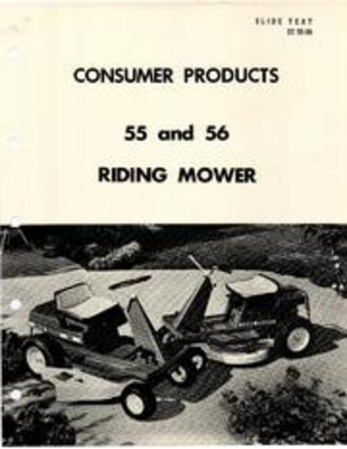 Product picture John Deere Riding Mower 55-56 manuals eBook
