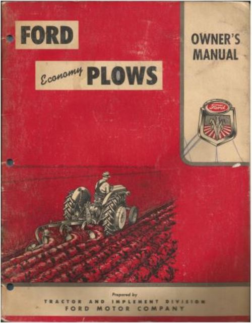 Product picture Ford Economy Plows - 1956 Owners Manual